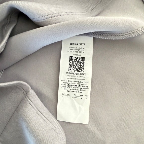 EA7 EMPORIO ARMANI Womans Gray GA Logo Stretch Tank Top Lg/Sm, 3D2K6A - Picture 12 of 12